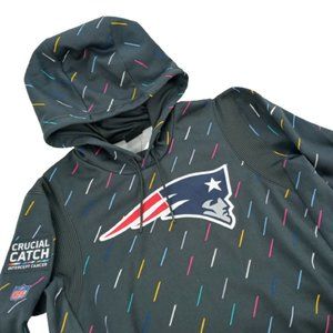 New England Patriots Mens Large Hoodie Gray 01371